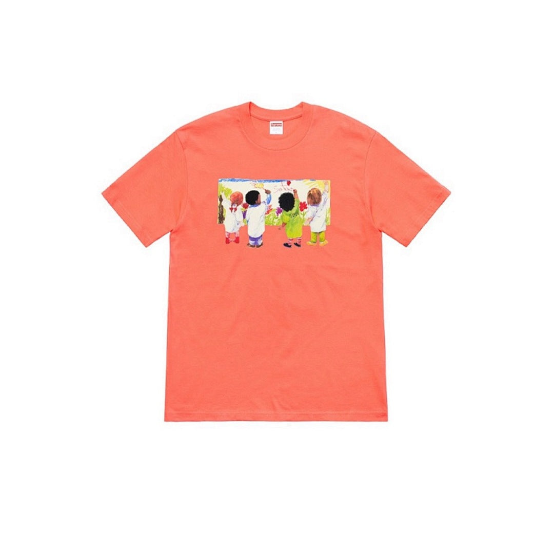 款号M121#p40💰 Supreme SS19 Kids Tee Back 儿童涂鸦圆领短袖T恤 男女同款 黑色 宽松版型 采用260克精梳棉双纱 从面料到辅料全部三标齐全跟足ZP 进口松井 - view 2