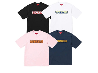 款号M124#p40💰 Supreme SS25 WEEK1 Satin Appliqué S/S Top 胸前徽标logo短袖T恤 男女同款 宽松版型 采用260克精梳棉双纱 从面料到辅料全部三 - view 4