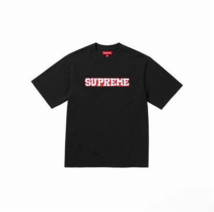 款号M124#p40💰 Supreme SS25 WEEK1 Satin Appliqué S/S Top 胸前徽标logo短袖T恤 男女同款 宽松版型 采用260克精梳棉双纱 从面料到辅料全部三 - view 5