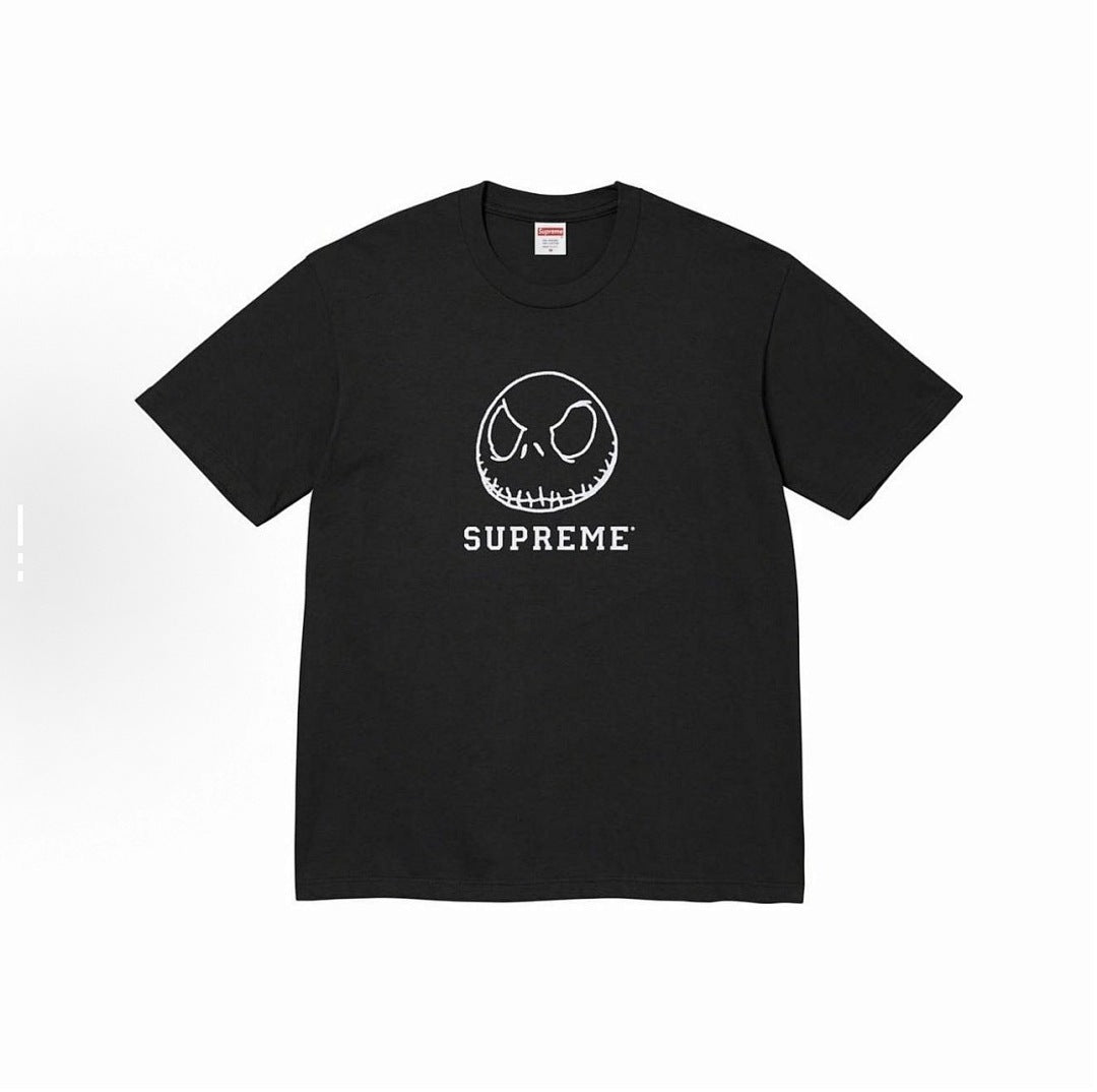 款号M130#p40💰 Supreme FW23 秋冬系列 WEEK1 SKELETON TEE 纯色骷髅头字母印花圆领短袖T恤 男女同款 宽松版型 采用260克精梳棉双纱 从面料到辅料全部三标齐 - view 1