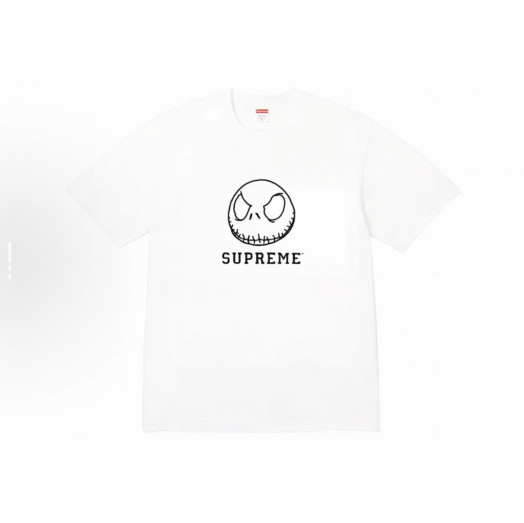 款号M130#p40💰 Supreme FW23 秋冬系列 WEEK1 SKELETON TEE 纯色骷髅头字母印花圆领短袖T恤 男女同款 宽松版型 采用260克精梳棉双纱 从面料到辅料全部三标齐 - view 4