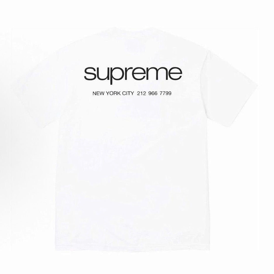 款号M132#P40💰 Sup 25SS纽约Tee门店信息短袖T恤潮牌帅气爆款字母英文 宽松版型 采用260克精梳棉双纱 从面料到辅料全部三标齐全跟足ZP 进口松井公司浆料印花绝不开裂 整件做 - view 2