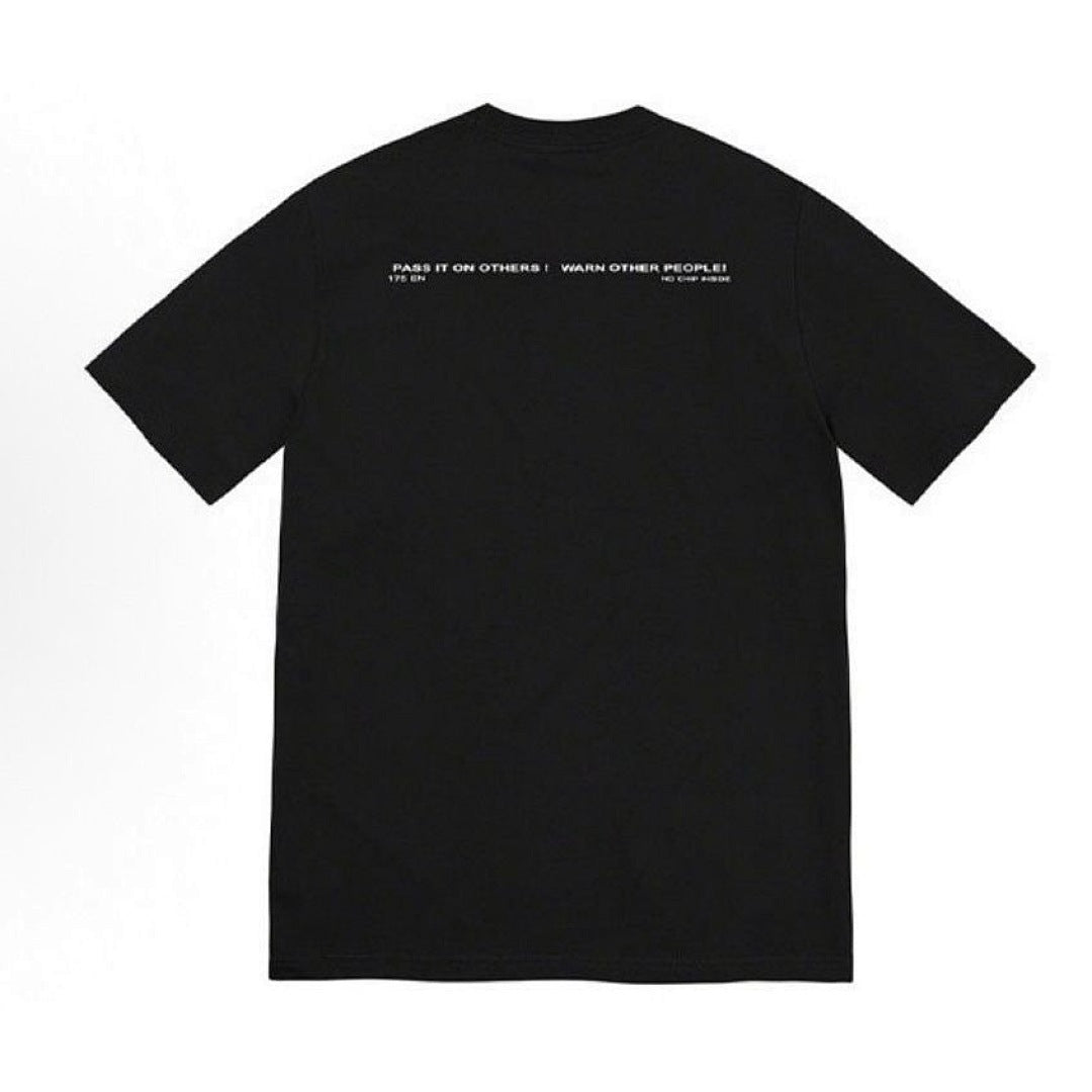 款号M140P40💰 Sup 22FW Warning Tee警告警示禁止标语Logo短袖新款情侣T恤宽松 宽松版型 采用260克精梳棉双纱 从面料到辅料全部三标齐全跟足ZP 进口松井公司浆料印花 - view 7