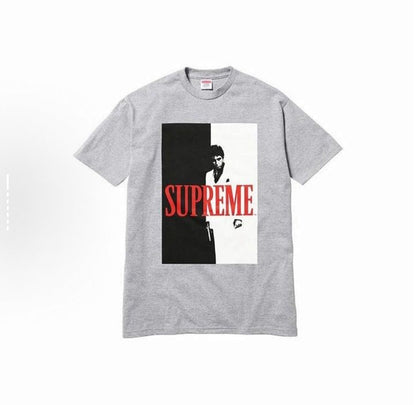 款号M141#p40💰 Supreme FW17 x Scarface Split Tee Black 联名款 疤面煞星短袖美式潮流T恤 男女同款 黑色 宽松版型 采用260克精梳棉双纱 从面料到辅 - view 4