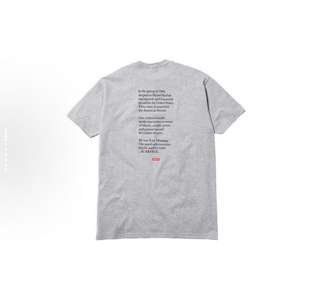 款号M141#p40💰 Supreme FW17 x Scarface Split Tee Black 联名款 疤面煞星短袖美式潮流T恤 男女同款 黑色 宽松版型 采用260克精梳棉双纱 从面料到辅 - view 5