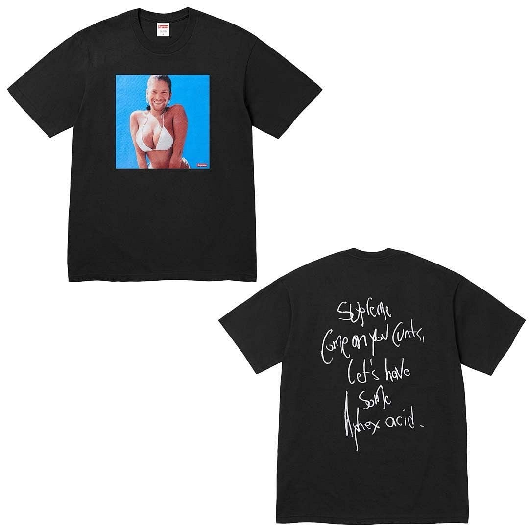 款号M148P40💰 Supreme 25SS Aphex Twin Tee 歌手人物比基尼专辑 短袖 宽松版型 采用260克精梳棉双纱 从面料到辅料全部三标齐全跟足ZP 进口松井公司浆料印花绝不 - view 1
