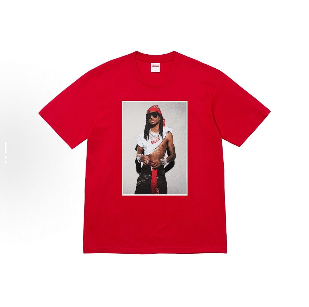 款号M152#p40💰 Supreme FW25 WEEK1 Playboi Carti Photo Tee 人物照片印花图案圆领短袖T恤 男女同款 宽松版型 采用260克精梳棉双纱 从面料到辅料 - view 3