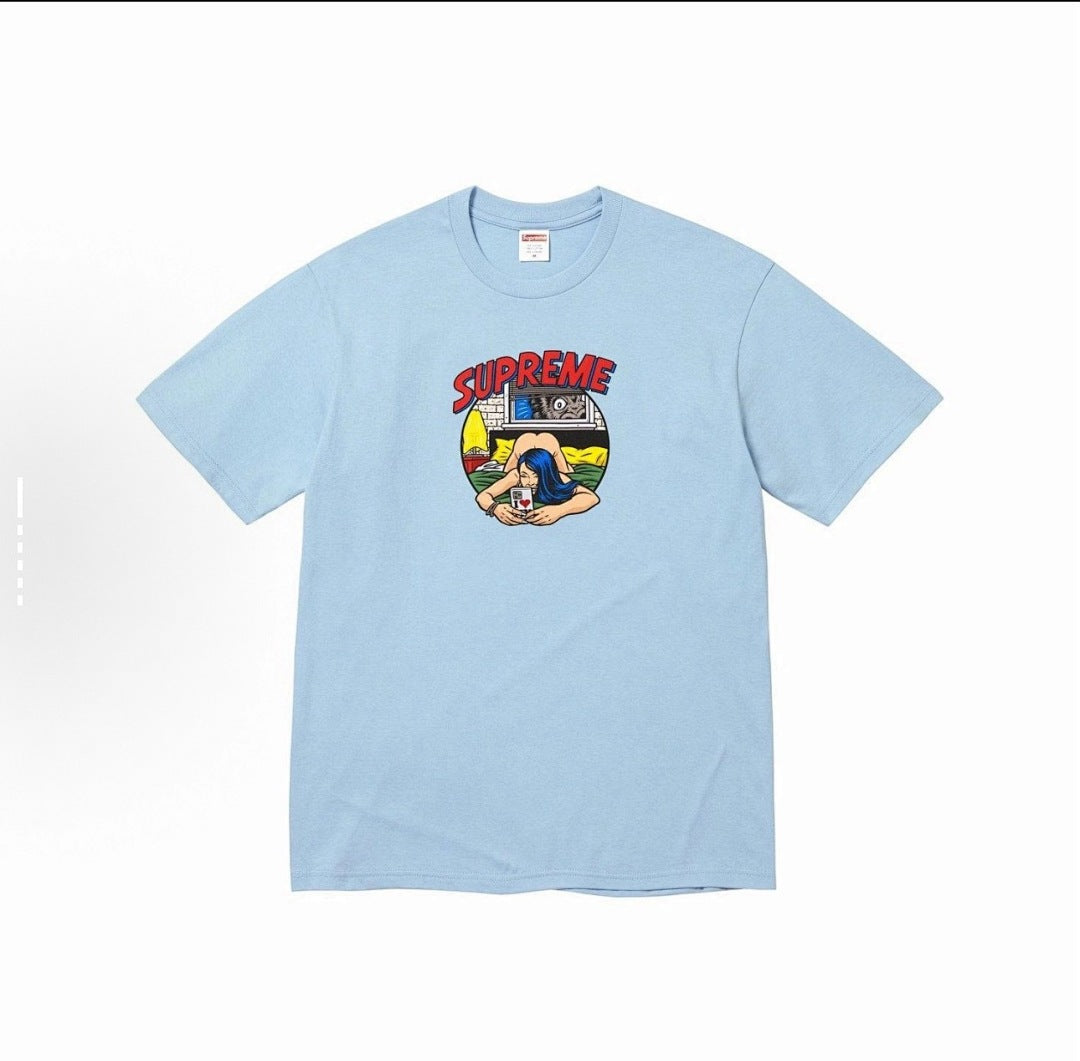 款号M153#p40💰 Supreme WEEK1 Bedroom Tee 胸前圆形logo图案短袖T恤 男女同款 宽松版型 采用260克精梳棉双纱 从面料到辅料全部三标齐全跟足ZP 进口松井公司 - view 1