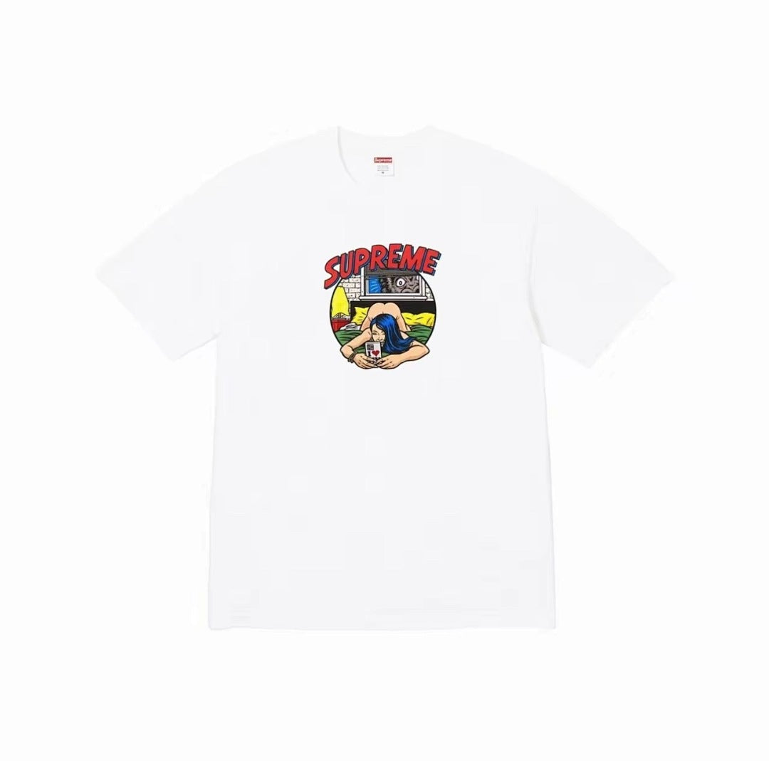 款号M153#p40💰 Supreme WEEK1 Bedroom Tee 胸前圆形logo图案短袖T恤 男女同款 宽松版型 采用260克精梳棉双纱 从面料到辅料全部三标齐全跟足ZP 进口松井公司 - view 2