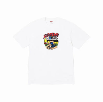 款号M153#p40💰 Supreme WEEK1 Bedroom Tee 胸前圆形logo图案短袖T恤 男女同款 宽松版型 采用260克精梳棉双纱 从面料到辅料全部三标齐全跟足ZP 进口松井公司 - view 2