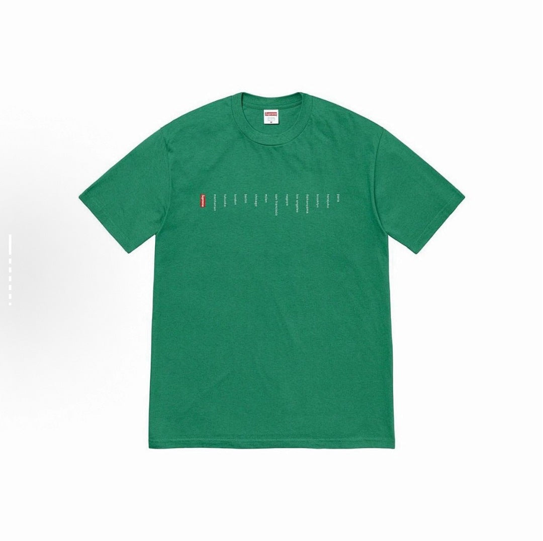 款号M63#p40💰 Sup 23SS LOCATION TEE 门店城市 小标 短袖 T短袖TEE宽松 宽松版型 采用260克精梳棉双纱 从面料到辅料全部三标齐全跟足ZP 进口松井公司浆料印花 - view 4