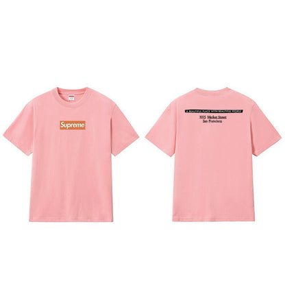 款号M164#P40💰 Sup 19FW SF BOX LOGO TEE旧金山联名经典印花短袖纯棉T恤男女款 宽松版型 采用260克精梳棉双纱 从面料到辅料全部三标齐全跟足ZP 进口松井公司浆料印 - view 6