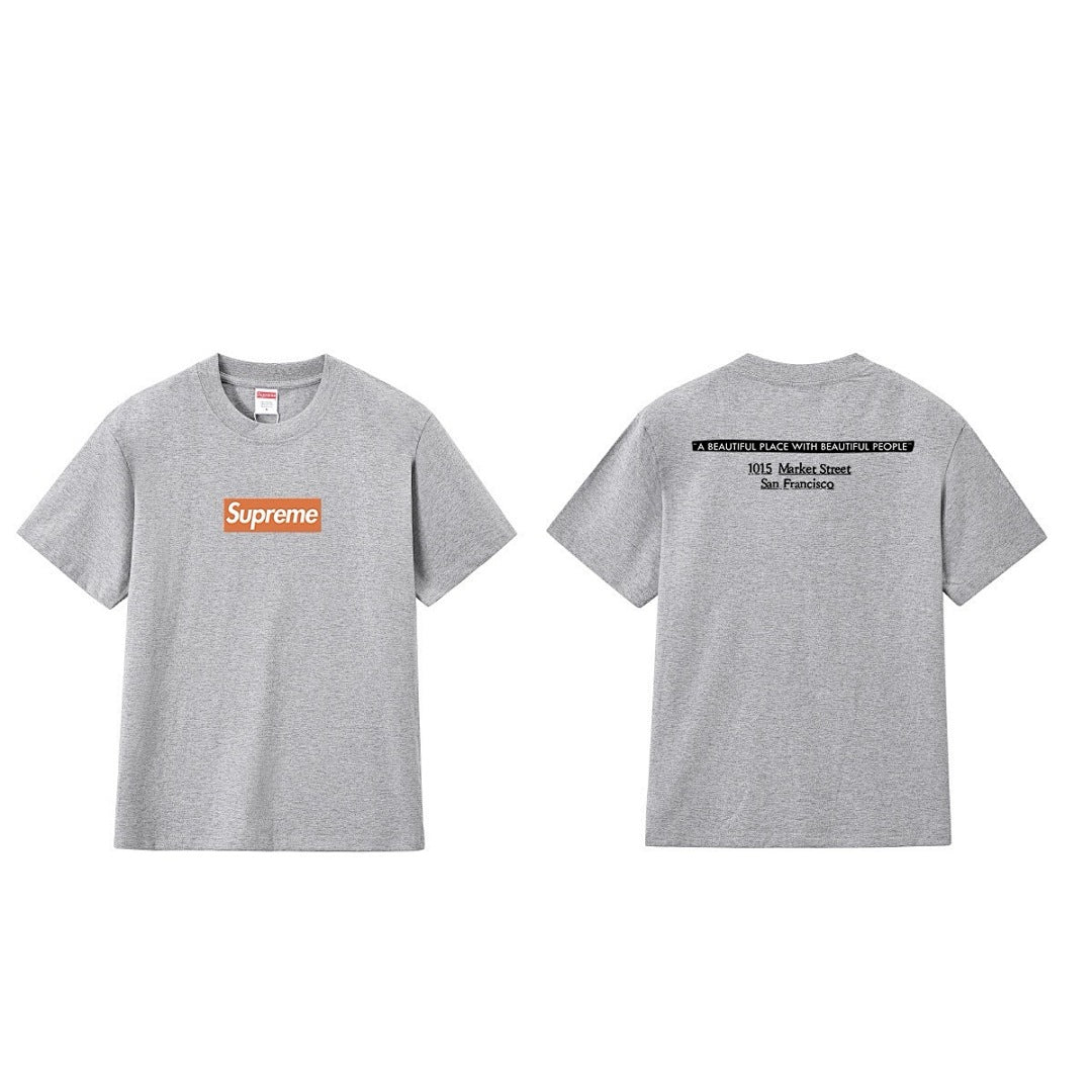 款号M164#P40💰 Sup 19FW SF BOX LOGO TEE旧金山联名经典印花短袖纯棉T恤男女款 宽松版型 采用260克精梳棉双纱 从面料到辅料全部三标齐全跟足ZP 进口松井公司浆料印 - view 9