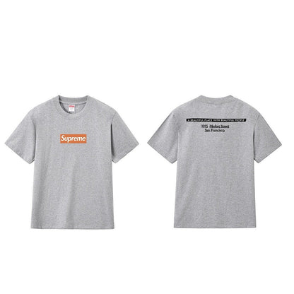 款号M164#P40💰 Sup 19FW SF BOX LOGO TEE旧金山联名经典印花短袖纯棉T恤男女款 宽松版型 采用260克精梳棉双纱 从面料到辅料全部三标齐全跟足ZP 进口松井公司浆料印 - view 9