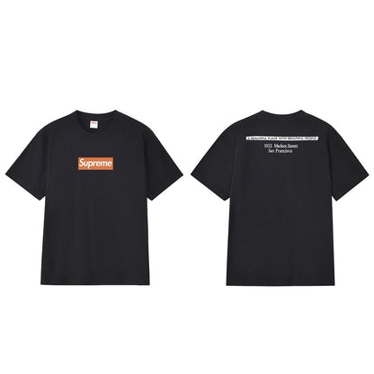 款号M164#P40💰 Sup 19FW SF BOX LOGO TEE旧金山联名经典印花短袖纯棉T恤男女款 宽松版型 采用260克精梳棉双纱 从面料到辅料全部三标齐全跟足ZP 进口松井公司浆料印 - view 10