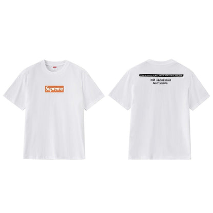 款号M164#P40💰 Sup 19FW SF BOX LOGO TEE旧金山联名经典印花短袖纯棉T恤男女款 宽松版型 采用260克精梳棉双纱 从面料到辅料全部三标齐全跟足ZP 进口松井公司浆料印 - view 12