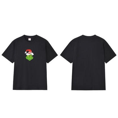 款号M170P40💰 Sup FW24 GRINCH TEE圣诞怪杰图案印花纯棉短袖宽松T恤爆款大码潮 宽松版型 采用260克精梳棉双纱 从面料到辅料全部三标齐全跟足ZP 进口松井公司浆料印花绝不 - view 4