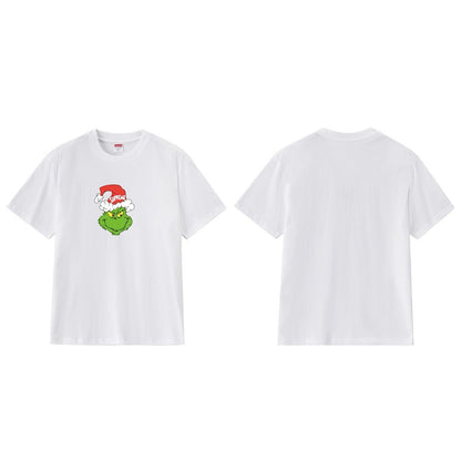 款号M170P40💰 Sup FW24 GRINCH TEE圣诞怪杰图案印花纯棉短袖宽松T恤爆款大码潮 宽松版型 采用260克精梳棉双纱 从面料到辅料全部三标齐全跟足ZP 进口松井公司浆料印花绝不 - view 7