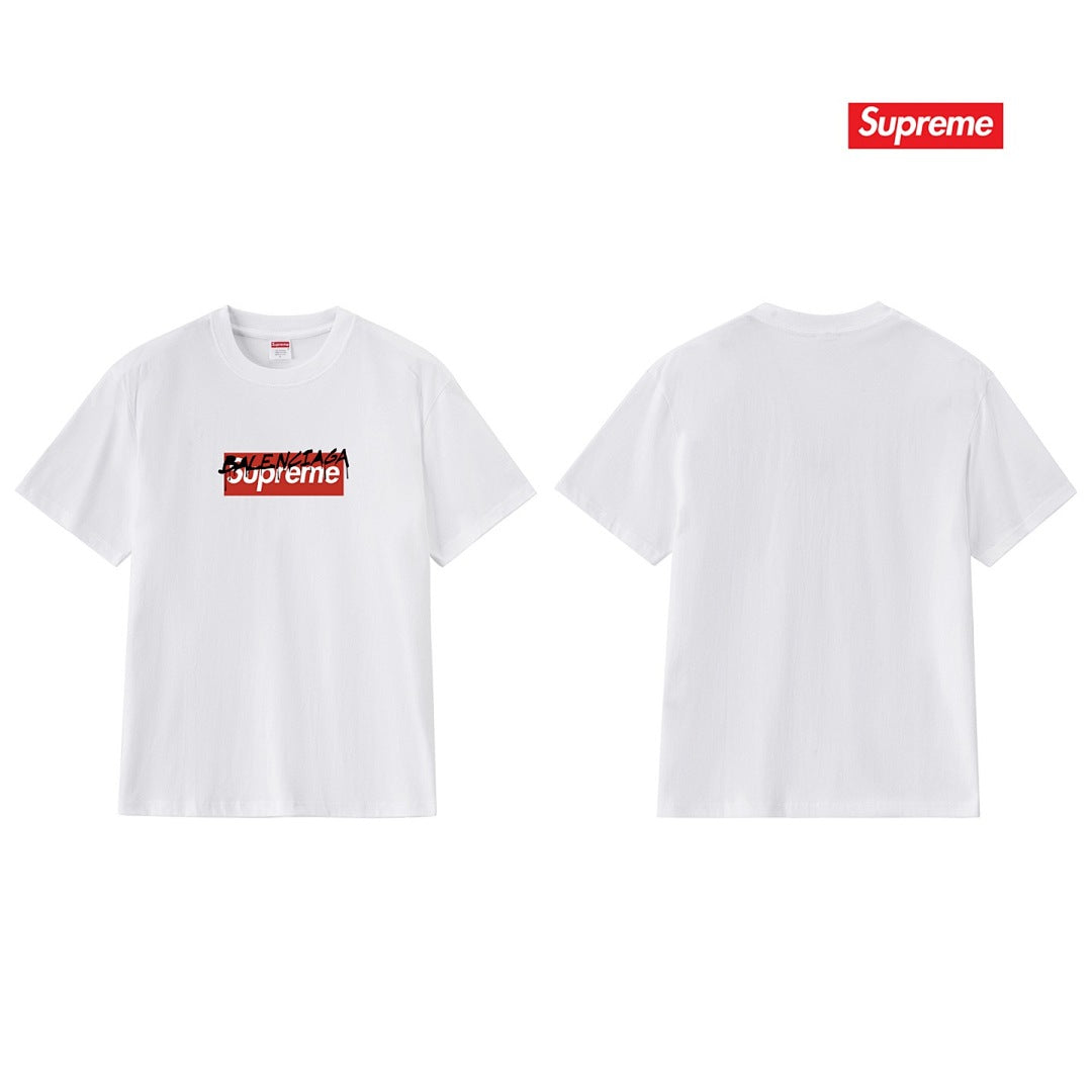 款号M176P40💰 Balenciaga巴黎世家联名supreme印花短袖 宽松版型 采用260克精梳棉双纱 从面料到辅料全部三标齐全跟足ZP 进口松井公司浆料印花绝不开裂 整件做法采用三针五 - view 5