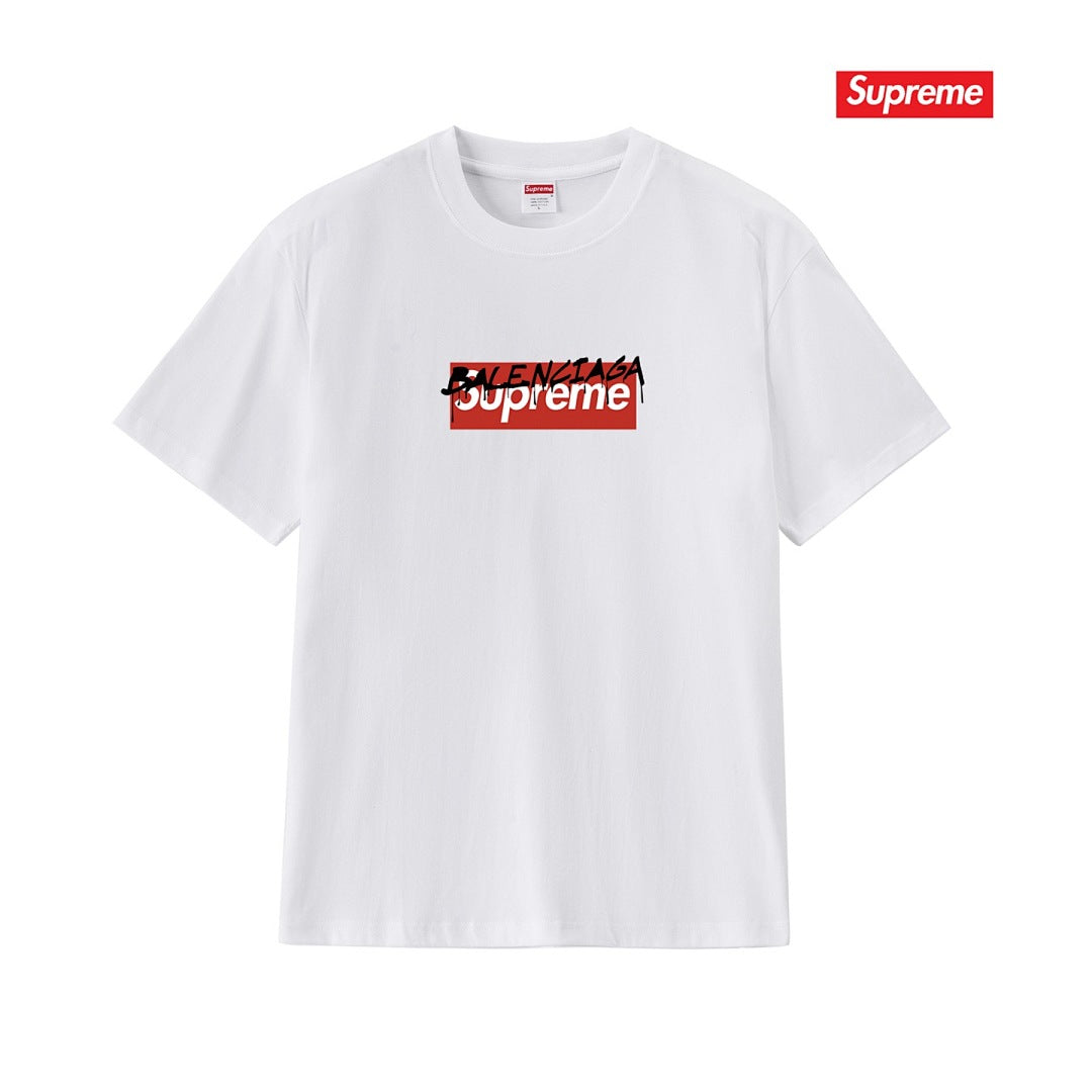 款号M176P40💰 Balenciaga巴黎世家联名supreme印花短袖 宽松版型 采用260克精梳棉双纱 从面料到辅料全部三标齐全跟足ZP 进口松井公司浆料印花绝不开裂 整件做法采用三针五 - view 6