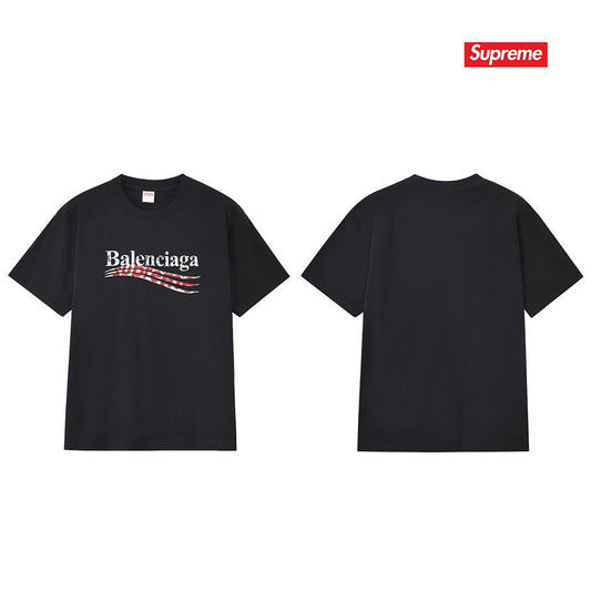 款号M177P40💰 Balenciaga巴黎世家联名Supreme印花短袖 宽松版型 采用260克精梳棉双纱 从面料到辅料全部三标齐全跟足ZP 进口松井公司浆料印花绝不开裂 整件做法采用三针五 - view 5