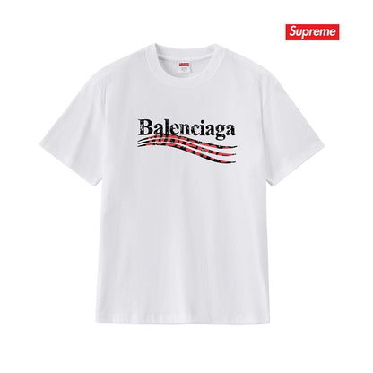 款号M177P40💰 Balenciaga巴黎世家联名Supreme印花短袖 宽松版型 采用260克精梳棉双纱 从面料到辅料全部三标齐全跟足ZP 进口松井公司浆料印花绝不开裂 整件做法采用三针五 - view 7