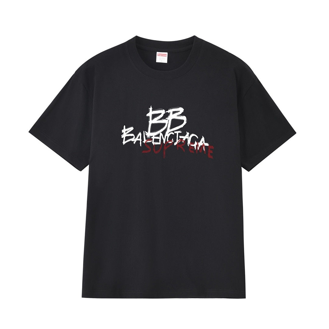款号M178P40💰 Balenciaga巴黎世家联名supreme印花短袖 宽松版型 采用260克精梳棉双纱 从面料到辅料全部三标齐全跟足ZP 进口松井公司浆料印花绝不开裂 整件做法采用三针五 - view 6