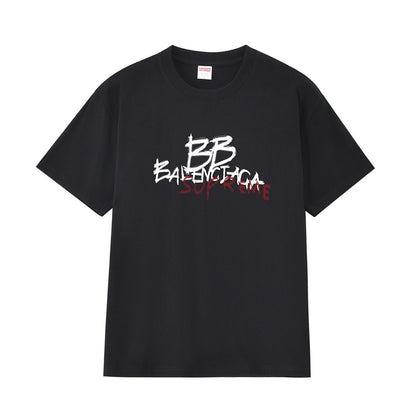 款号M178P40💰 Balenciaga巴黎世家联名supreme印花短袖 宽松版型 采用260克精梳棉双纱 从面料到辅料全部三标齐全跟足ZP 进口松井公司浆料印花绝不开裂 整件做法采用三针五 - view 6