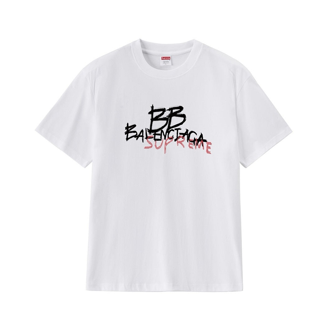 款号M178P40💰 Balenciaga巴黎世家联名supreme印花短袖 宽松版型 采用260克精梳棉双纱 从面料到辅料全部三标齐全跟足ZP 进口松井公司浆料印花绝不开裂 整件做法采用三针五 - view 7