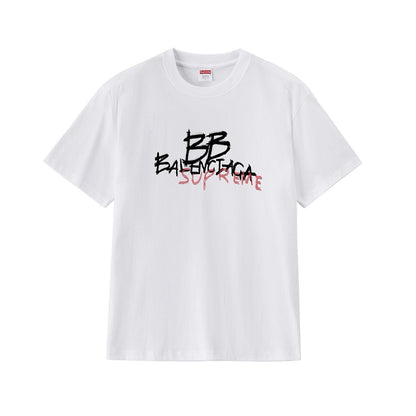 款号M178P40💰 Balenciaga巴黎世家联名supreme印花短袖 宽松版型 采用260克精梳棉双纱 从面料到辅料全部三标齐全跟足ZP 进口松井公司浆料印花绝不开裂 整件做法采用三针五 - view 7