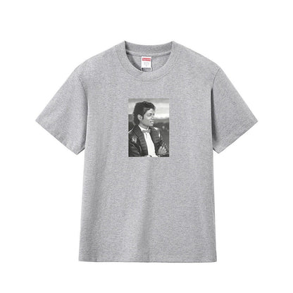 款号M185P40💰 SS17 Michael Jackson Tee迈克杰克逊图案印花短袖T恤宽松圆领t 宽松版型 采用260克精梳棉双纱 从面料到辅料全部三标齐全跟足ZP 进口松井公司浆料印花绝 - view 4