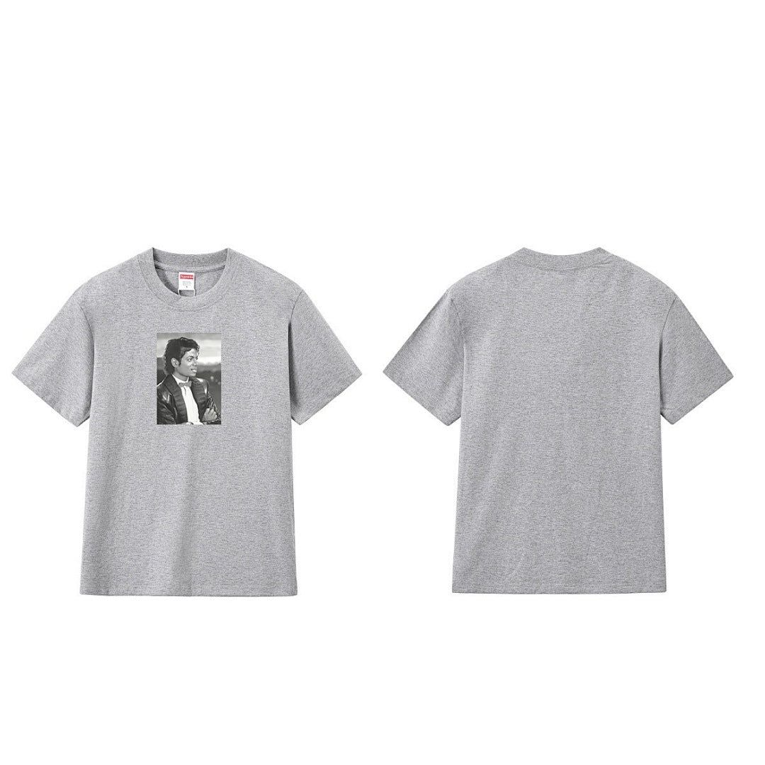 款号M185P40💰 SS17 Michael Jackson Tee迈克杰克逊图案印花短袖T恤宽松圆领t 宽松版型 采用260克精梳棉双纱 从面料到辅料全部三标齐全跟足ZP 进口松井公司浆料印花绝 - view 5