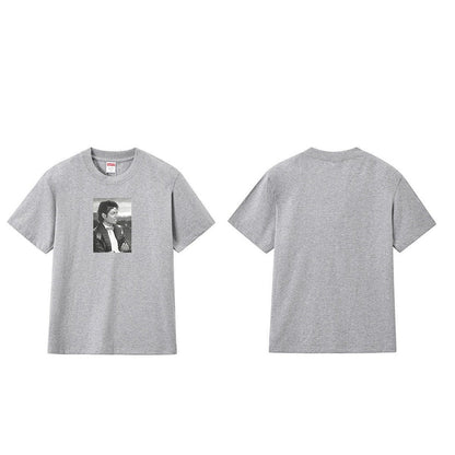 款号M185P40💰 SS17 Michael Jackson Tee迈克杰克逊图案印花短袖T恤宽松圆领t 宽松版型 采用260克精梳棉双纱 从面料到辅料全部三标齐全跟足ZP 进口松井公司浆料印花绝 - view 5