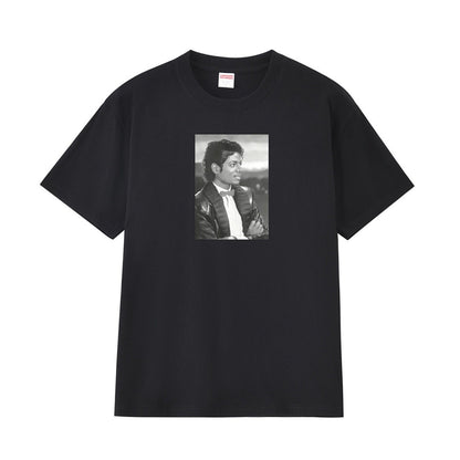 款号M185P40💰 SS17 Michael Jackson Tee迈克杰克逊图案印花短袖T恤宽松圆领t 宽松版型 采用260克精梳棉双纱 从面料到辅料全部三标齐全跟足ZP 进口松井公司浆料印花绝 - view 6
