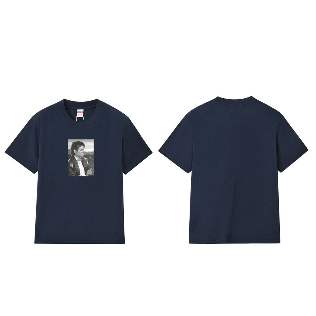 款号M185P40💰 SS17 Michael Jackson Tee迈克杰克逊图案印花短袖T恤宽松圆领t 宽松版型 采用260克精梳棉双纱 从面料到辅料全部三标齐全跟足ZP 进口松井公司浆料印花绝 - view 7