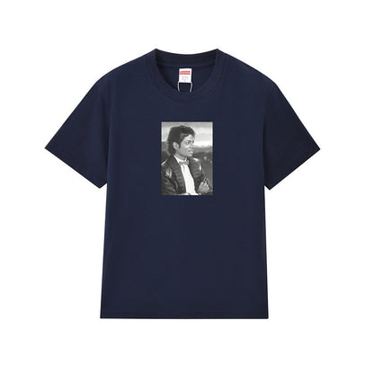 款号M185P40💰 SS17 Michael Jackson Tee迈克杰克逊图案印花短袖T恤宽松圆领t 宽松版型 采用260克精梳棉双纱 从面料到辅料全部三标齐全跟足ZP 进口松井公司浆料印花绝 - view 10