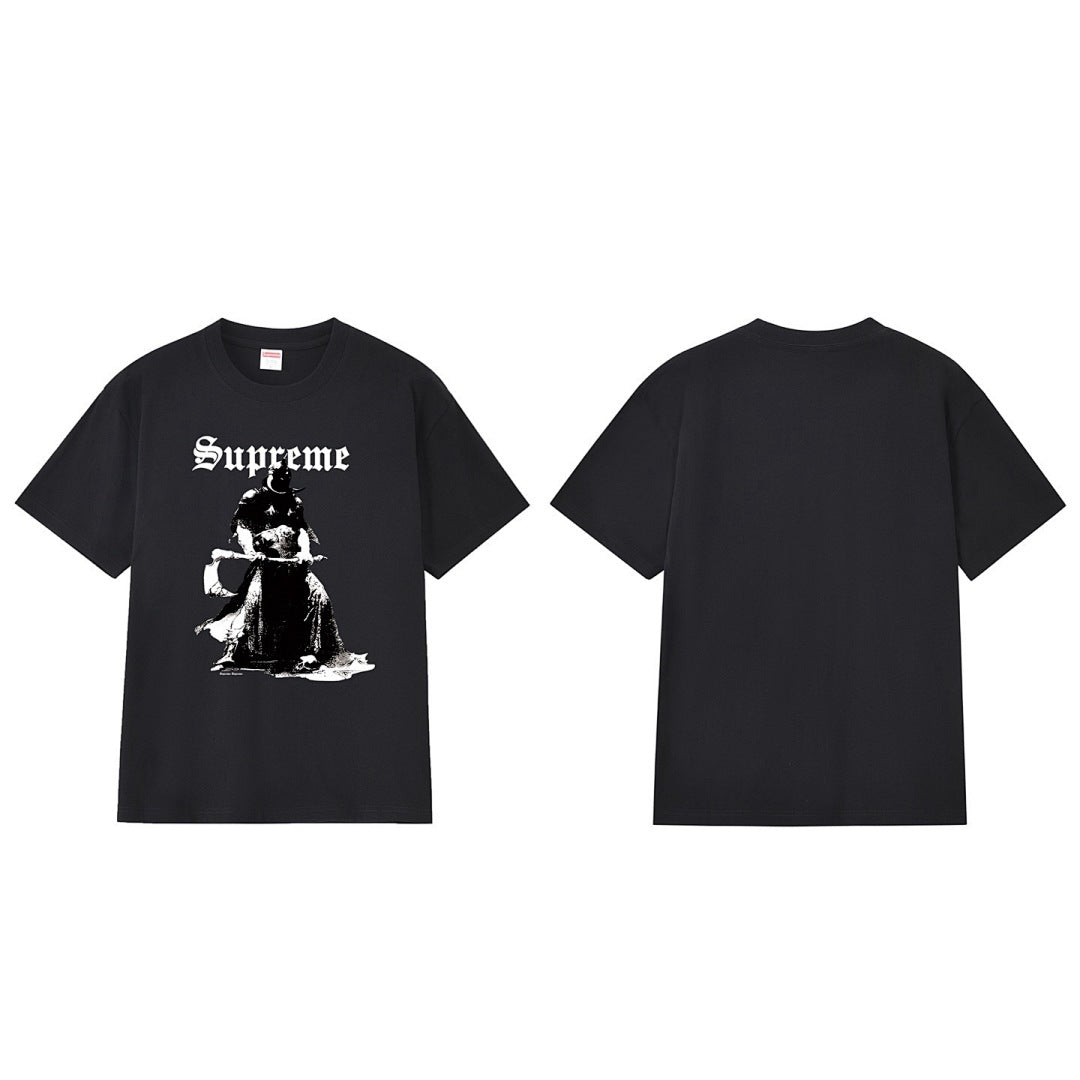 款号M188P40💰 美式Sup 联名款 FW24 Tee 怪兽印花图案圆领短袖T恤 宽松版型 采用260克精梳棉双纱 从面料到辅料全部三标齐全跟足ZP 进口松井公司浆料印花绝不开裂 整件做法 - view 1