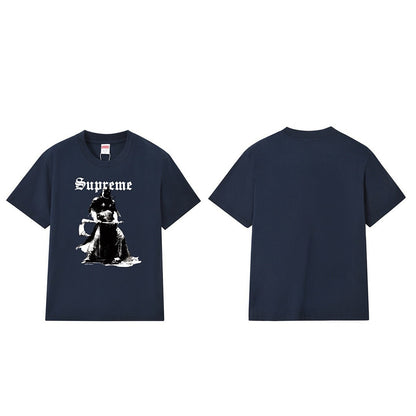 款号M188P40💰 美式Sup 联名款 FW24 Tee 怪兽印花图案圆领短袖T恤 宽松版型 采用260克精梳棉双纱 从面料到辅料全部三标齐全跟足ZP 进口松井公司浆料印花绝不开裂 整件做法 - view 11