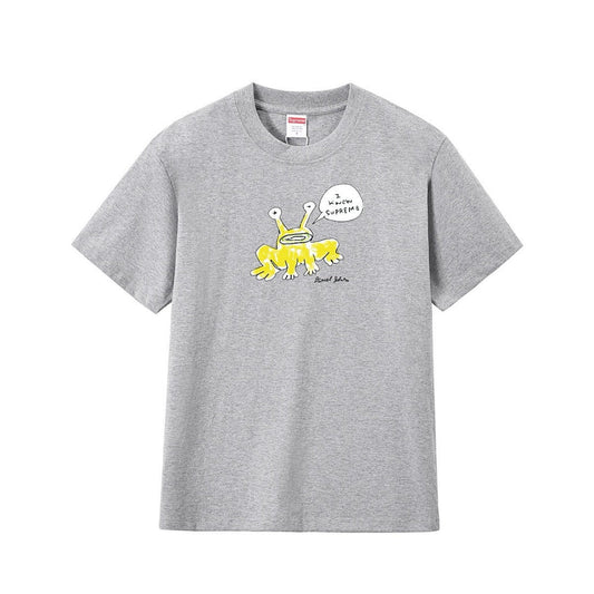 款号M189P40💰 Sup Daniel Johnston Frog Tee 联名款 外星蛙圆领卡通短袖T恤 宽松版型 采用260克精梳棉双纱 从面料到辅料全部三标齐全跟足ZP 进口松井公司浆 - view 4