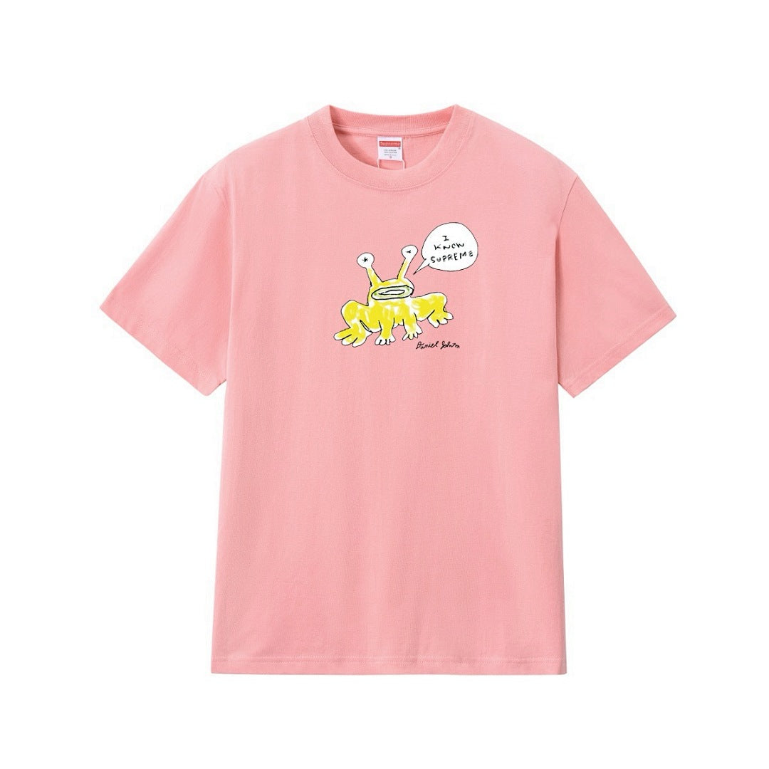 款号M189P40💰 Sup Daniel Johnston Frog Tee 联名款 外星蛙圆领卡通短袖T恤 宽松版型 采用260克精梳棉双纱 从面料到辅料全部三标齐全跟足ZP 进口松井公司浆 - view 10