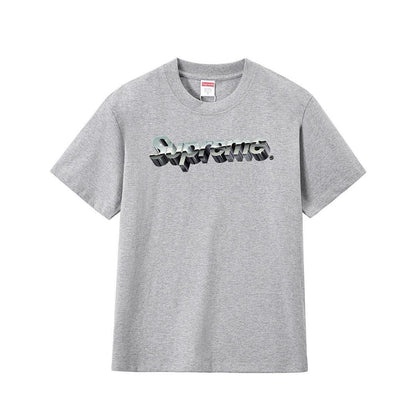 款号M191P40💰 SUP 棉质立体印刷Logo圆领短袖T恤男女同款 宽松版型 采用260克精梳棉双纱 从面料到辅料全部三标齐全跟足ZP 进口松井公司浆料印花绝不开裂 整件做法采用三针五线工 - view 4