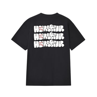 款号193P40💰 25SS HOMERUN 联名宽松纯棉T恤上衣短袖男女同款潮夏装休闲 宽松版型 采用260克精梳棉双纱 从面料到辅料全部三标齐全跟足ZP 进口松井公司浆料印花绝不开裂 整件 - view 7