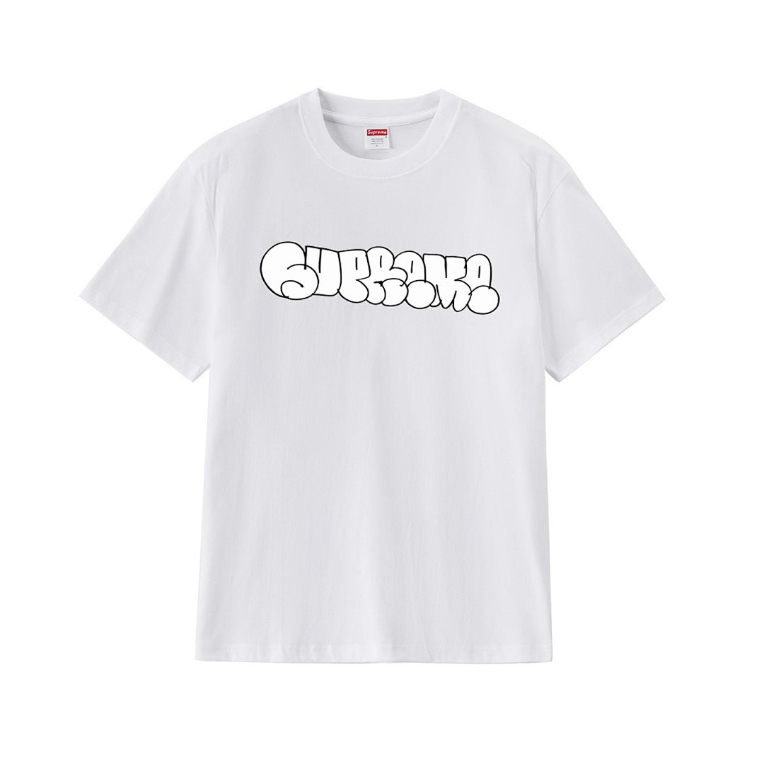 款号193P40💰 25SS HOMERUN 联名宽松纯棉T恤上衣短袖男女同款潮夏装休闲 宽松版型 采用260克精梳棉双纱 从面料到辅料全部三标齐全跟足ZP 进口松井公司浆料印花绝不开裂 整件 - view 8