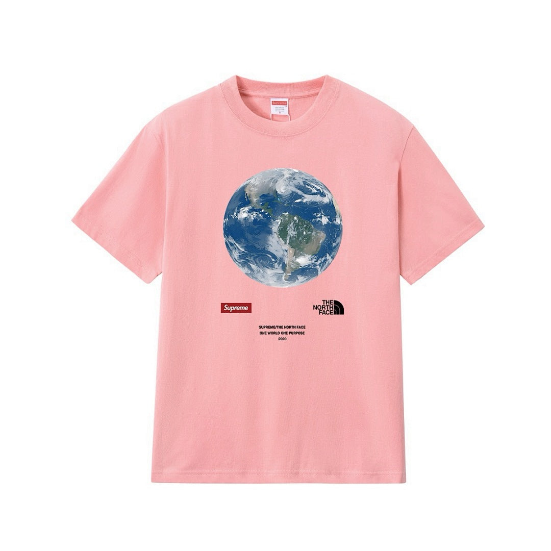 款号M194P40💰 20SS One World Tee同一个地球慈善印花短袖T恤纯棉男女款半袖tee 宽松版型 采用260克精梳棉双纱 从面料到辅料全部三标齐全跟足ZP 进口松井公司浆料印花绝 - view 1