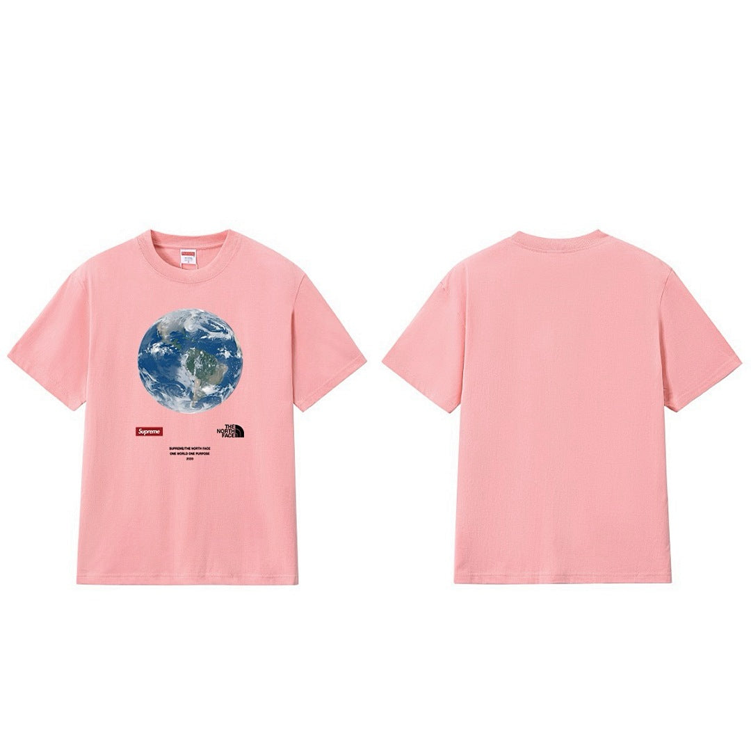 款号M194P40💰 20SS One World Tee同一个地球慈善印花短袖T恤纯棉男女款半袖tee 宽松版型 采用260克精梳棉双纱 从面料到辅料全部三标齐全跟足ZP 进口松井公司浆料印花绝 - view 2
