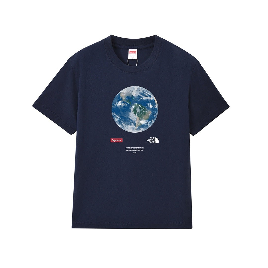 款号M194P40💰 20SS One World Tee同一个地球慈善印花短袖T恤纯棉男女款半袖tee 宽松版型 采用260克精梳棉双纱 从面料到辅料全部三标齐全跟足ZP 进口松井公司浆料印花绝 - view 5