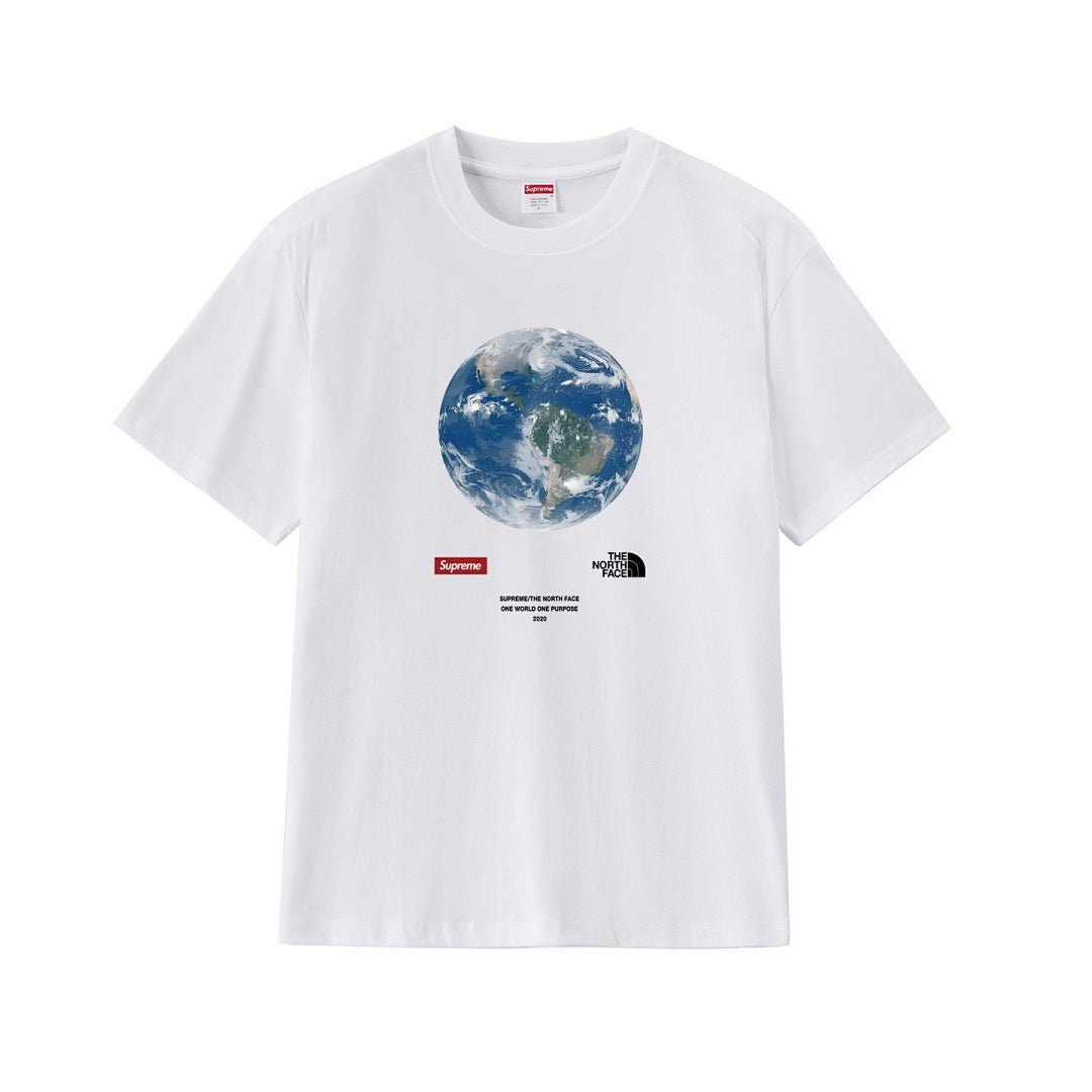 款号M194P40💰 20SS One World Tee同一个地球慈善印花短袖T恤纯棉男女款半袖tee 宽松版型 采用260克精梳棉双纱 从面料到辅料全部三标齐全跟足ZP 进口松井公司浆料印花绝 - view 7