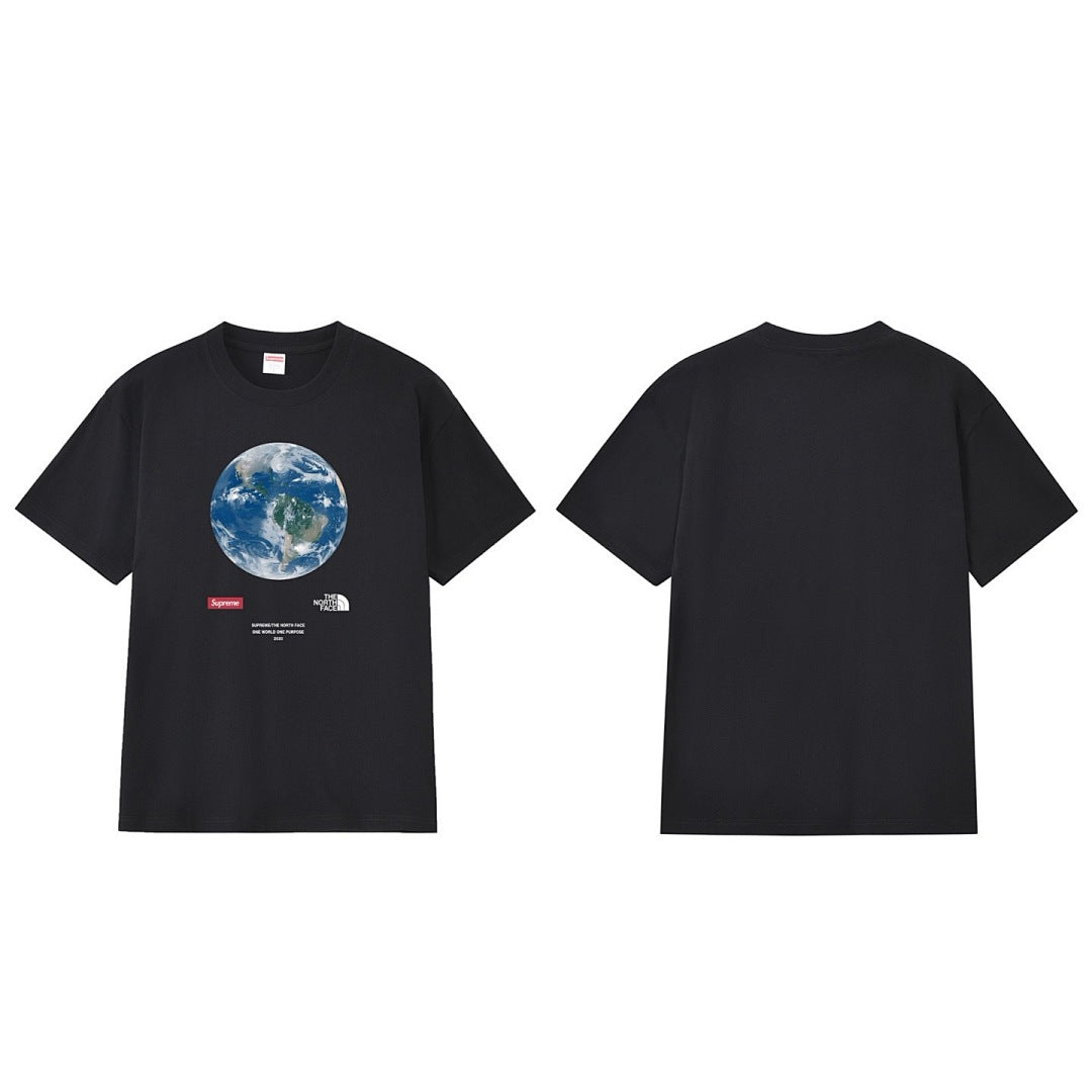 款号M194P40💰 20SS One World Tee同一个地球慈善印花短袖T恤纯棉男女款半袖tee 宽松版型 采用260克精梳棉双纱 从面料到辅料全部三标齐全跟足ZP 进口松井公司浆料印花绝 - view 10