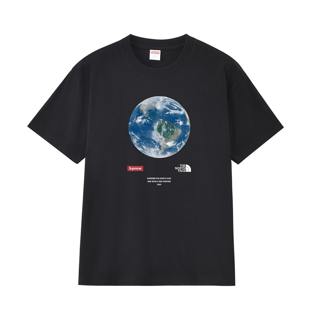 款号M194P40💰 20SS One World Tee同一个地球慈善印花短袖T恤纯棉男女款半袖tee 宽松版型 采用260克精梳棉双纱 从面料到辅料全部三标齐全跟足ZP 进口松井公司浆料印花绝 - view 11