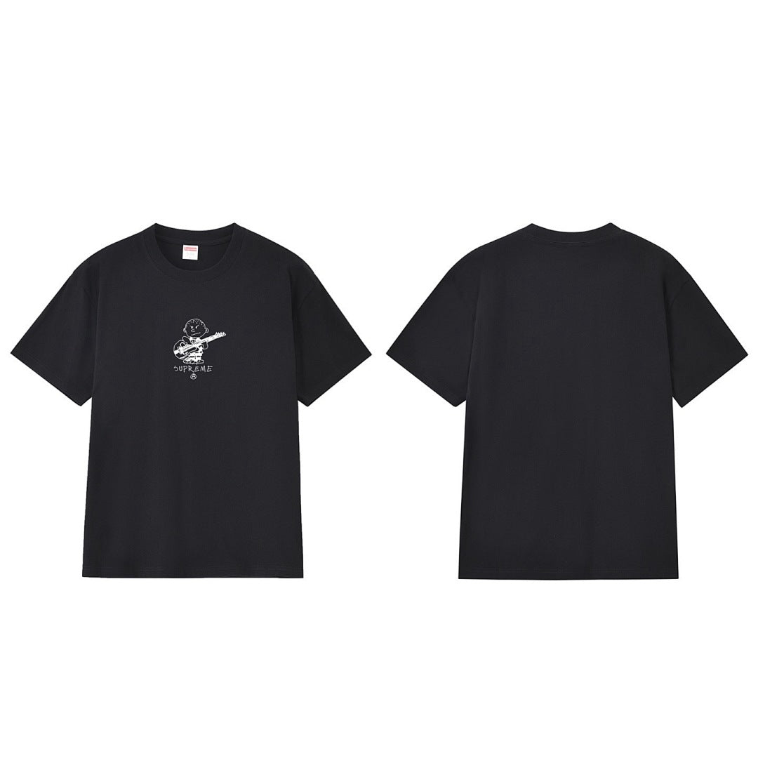 款号M196P40💰 Sup 21FW Rocker Tee 摇滚吉他手小孩卡通图案短袖T恤男女款情侣款潮 宽松版型 采用260克精梳棉双纱 从面料到辅料全部三标齐全跟足ZP 进口松井公司浆料印花 - view 8